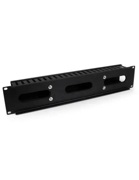 StarTech.com Conducto Horizontal 2U con Tapa para la Gestión de Cables en Rack de Servidores - Panel de Conductos para Cables