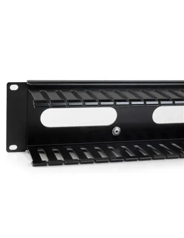 StarTech.com Conducto Horizontal 2U con Tapa para la Gestión de Cables en Rack de Servidores - Panel de Conductos para Cables