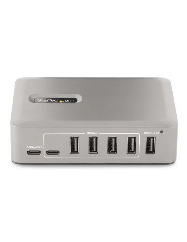 StarTech.com Hub Concentrador USB-C de 10 Puertos - 8x USB-A 2x USB-C - con Fuente de 65W - USB 3.1 10Gbps - Ladrón USB Tipo C