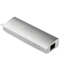 StarTech.com Hub Ladrón USB 3.0 de 3 Puertos con Adaptador de Red Ethernet Gigabit - Hub Concentrador USB-A - Alimentado por el 2