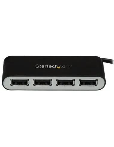 StarTech.com Concentrador Ladrón USB 2.0 de 4 Puertos con Cable Integrado - Hub Portátil USB 2.0