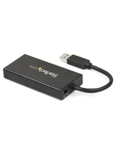 StarTech.com Hub USB 3.0 de Aluminio con Cable - 5Gbps - Concentrador de 3 Puertos USB con Adaptador de Red Ethernet Gigabit 2