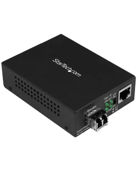 StarTech.com Conversor de Medios de Fibra LC Multimodo Para Redes 10 100 1000Mbps - Gigabit Ethernet a Fibra LC - Transceptor