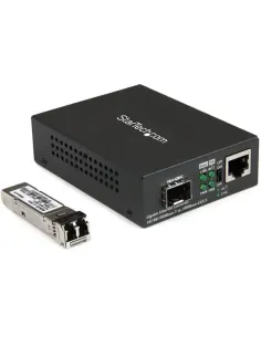 StarTech.com Conversor de Medios de Fibra LC Multimodo Para Redes 10 100 1000Mbps - Gigabit Ethernet a Fibra LC - Transceptor 2