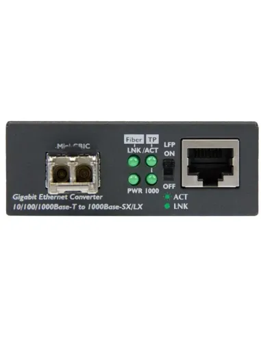 StarTech.com Conversor de Medios de Fibra LC Multimodo Para Redes 10 100 1000Mbps - Gigabit Ethernet a Fibra LC - Transceptor