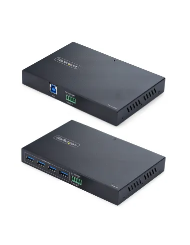 StarTech.com Extensor USB 3.0 por Ethernet de 4 Puertos - Hasta 1km por Cable RJ45 Cat6a 7 8 - Adaptador Remoto de Dispositivos