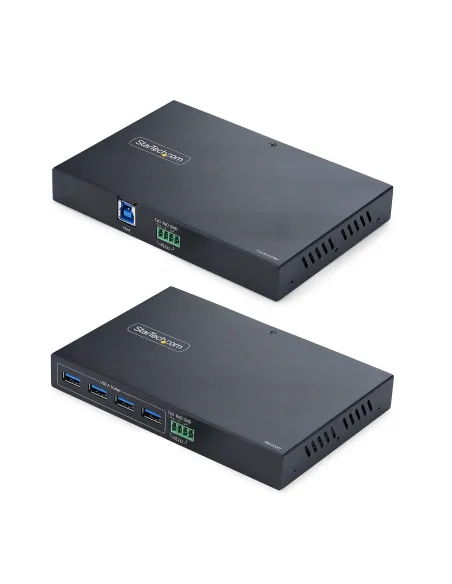 StarTech.com Extensor USB 3.0 por Ethernet de 4 Puertos - Hasta 1km por Cable RJ45 Cat6a 7 8 - Adaptador Remoto de Dispositivos