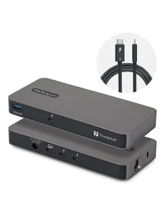 StarTech.com Hub Thunderbolt 5 de 4 Puertos con KVM Thunderbolt Share - 80 120Gbps - 8K 60Hz o 4K 144Hz - PD 140W - USB-A