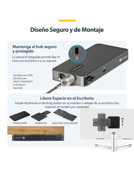 StarTech.com Hub Thunderbolt 5 de 4 Puertos con KVM Thunderbolt Share - 80 120Gbps - 8K 60Hz o 4K 144Hz - PD 140W - USB-A