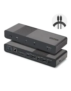 StarTech.com 206UE-TB5USB4DOCK base para portátil y replicador de puertos Alámbrico Thunderbolt 5 Negro, Gris