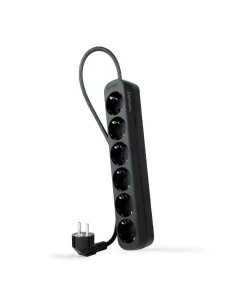 Nanocable Regleta de Enchufes con 6 Tomas, 1.4 m, Negro 2