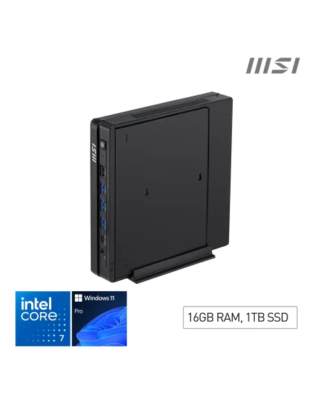 MSI Pro DP10 A14MG-001EU workstation Intel® Core™ i7 i7-14700 16 GB DDR5-SDRAM 1 TB SSD Windows 11 Pro Mini PC Negro