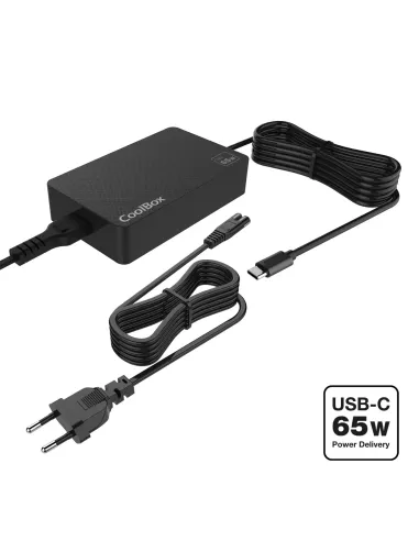 CoolBox CARGADOR PORTATIL GAN USB-C 65W