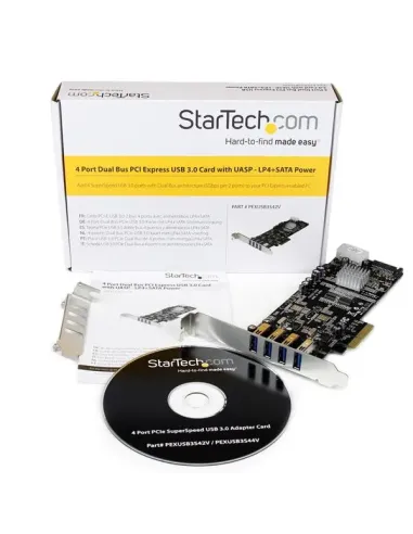 StarTech.com Tarjeta PCI Express con 4 Puertos USB 3.0 (5Gbps)