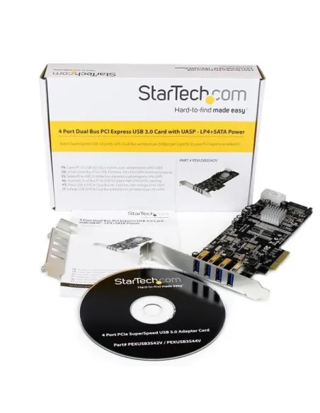 StarTech.com Tarjeta PCI Express con 4 Puertos USB 3.0 (5Gbps)