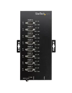 StarTech.com Adaptador Hub Serie de 8 Puertos USB a RS232 RS485 RS422 - Ladrón Industrial Convertidor USB 2.0 a DB9 Serial - 2