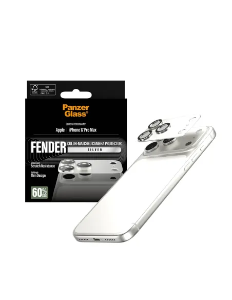 PanzerGlass ® Fender Camera Protector Silver iPhone 17 Pro Max Protector de pantalla Apple 1 pieza(s)