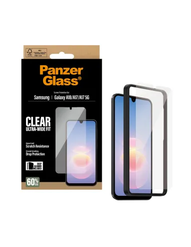 PanzerGlass ® Screen Protector Samsung Galaxy A18 | A17 | A17 5G | Ultra-Wide Fit w. EasyAligner Protector de pantalla 1