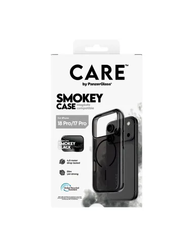 PanzerGlass CARE™ by ® Urban Explorer Case Smokey w. Black MagSafe iPhone 18 Pro | 17 Pro funda para teléfono móvil Negro