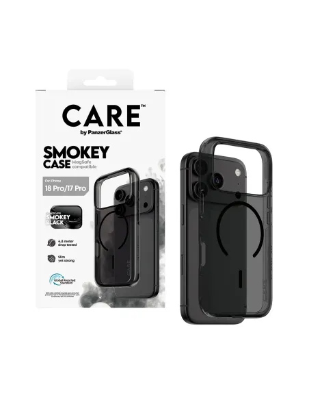 PanzerGlass CARE™ by ® Urban Explorer Case Smokey w. Black MagSafe iPhone 18 Pro | 17 Pro funda para teléfono móvil Negro