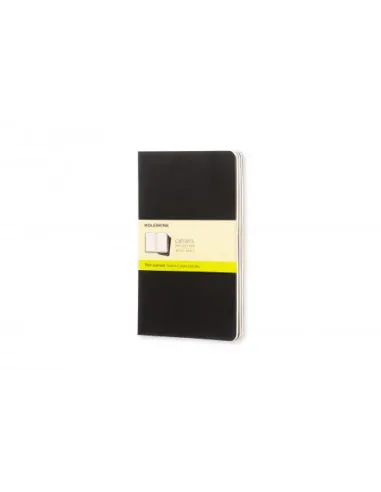 SET DE 3 LIBRETAS CAHIER NEGRAS L (13X21CM) LISAS MOLESKINE QP318