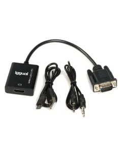 iggual Adaptador VGA a HDMI + audio + microUSB 2