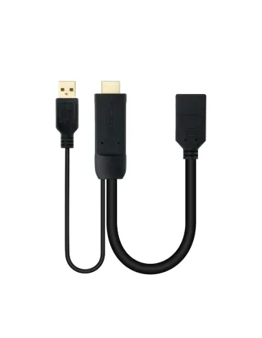 Nanocable Conversor HDMI 2.0 a DisplayPort V1.2 Negro, 20 cm