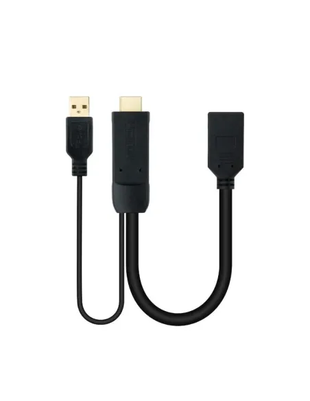 Nanocable Conversor HDMI 2.0 a DisplayPort V1.2 Negro, 20 cm