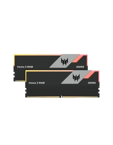 Memoria ram ddr5 32gb 2x16gb predator vesta2 - udimm - 6000mhz  cl 32 black rgb