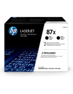 HP Paquete de 2 cartuchos de tóner negro Originales HP LaserJet 87X de alta capacidad