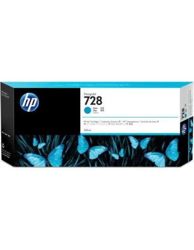 HP Cartucho de tinta DesignJet HP 728 cian de 300 ml