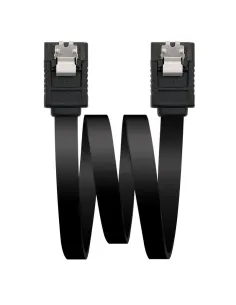 Nanocable CABLE SATA III DATOS 6G CON ANCLAJES, NEGRO, 0.5 M 2