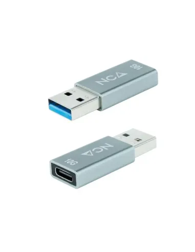 Nanocable Adaptador USB-A 3.1 GEN2 a USB-C, USB-A/M-USB-C/H, Gris