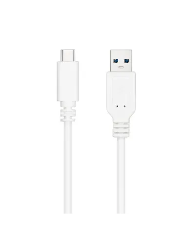 Nanocable Cable USB 3.1, Gen2 10 Gbps 3A, tipo USB-C/M-A/M, Blanco, 0.5 m