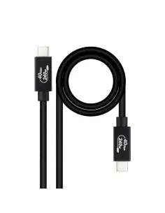 Nanocable Cable USB 4 Gen 3x2 40Gbps 5A/240W, USB-C/M-USB-C/M, Negro, 1.8 m 2