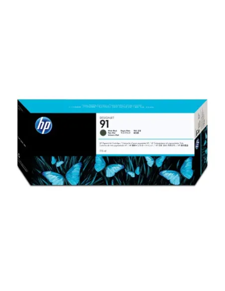 HP Cartucho de Tinta de pigmento HP DesignJet 91 negro mate de 775 ml