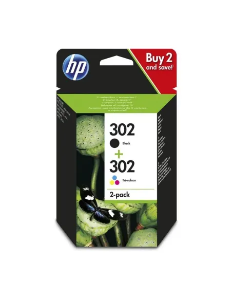 HP Paquete de ahorro de 2 cartuchos de tinta original HP 302 negro/tricolor