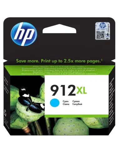HP Cartucho de tinta Original HP 912XL cian de alta capacidad