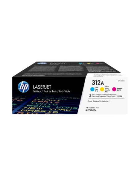 HP Cartucho de tóner Tri-Pack HP 312A cian para LaserJet