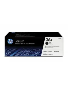 HP Pack de ahorro de 2 cartuchos de tóner original LaserJet HP 36A negro