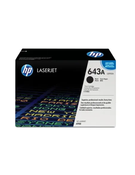 HP Cartucho de tóner original LaserJet HP 643A negro