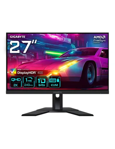 GIGABYTE M27Q X 27” Monitor de Juego QHD - 2560 x 1440 (QHD), 240Hz, 1ms, 250 cd m2, FreeSync Premium, Display HDR400, HDMI