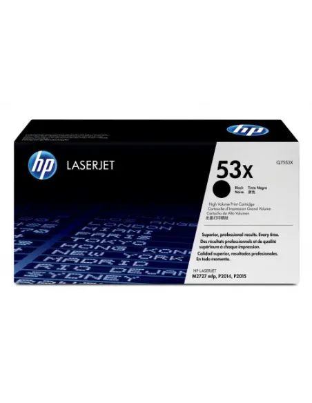 HP Cartucho de tóner original LaserJet HP 53X de alta capacidad negro