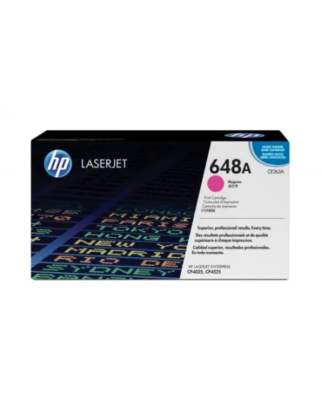 HP Cartucho de tóner original LaserJet HP 648A magenta