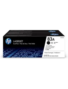 HP Pack de ahorro de 2 cartuchos de tóner original LaserJet HP 83A negro