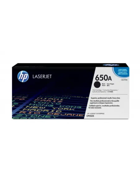 HP Cartucho de tóner original LaserJet HP 650A negro