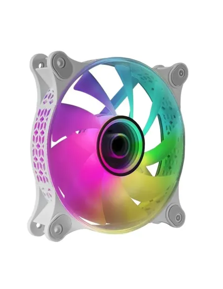 Mars Gaming MF-3D Blanco Ventilador ARGB 360° 12cm Espejo Infinito 3D Sistema Anti-vibraciones Ultra-silencioso Compatibilidad T