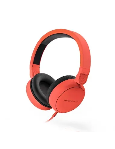 Auriculares micro energy sistem style 1 talk rojo circumaural - rotacion 180 - audio in - cable desmontable