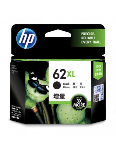 HP Cartucho de tinta original HP 62XL de alta capacidad negro