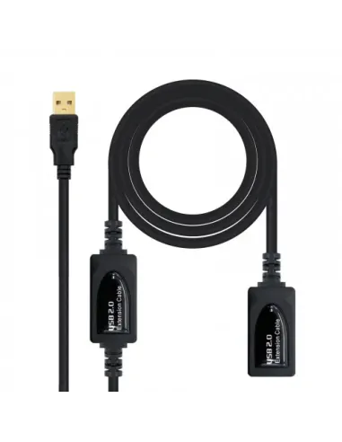 Nanocable CABLE USB 2.0 PROLONGADOR CON AMPLIFICADOR, TIPO A/M-A/H, 10 M